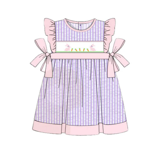 11.27 MOQ:5pcs GSD3238 pre-order toddler girl clothes rabbit girl easter summer dress
