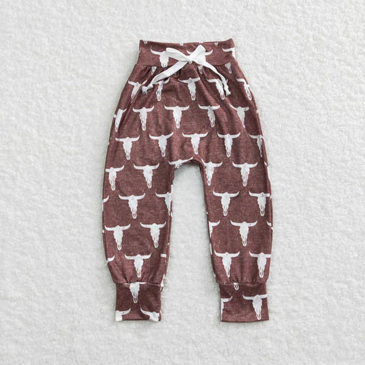 P0273 Alpine cow head brown trousers