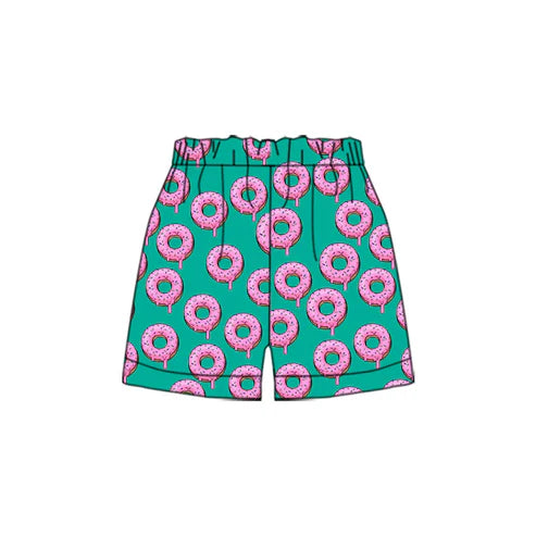 5.16 Preorder Moq 3 Baby Boys Team Green Donuts Sports Shorts