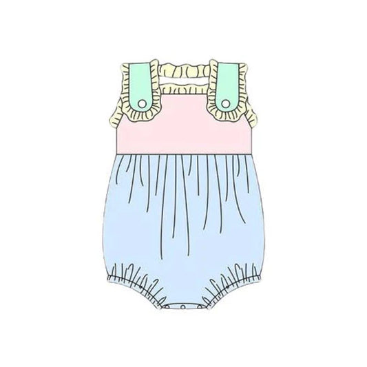 12.10 MOQ:5pcs SR3772 pre-order baby girl clothes colorful print toddler girl summer bubble