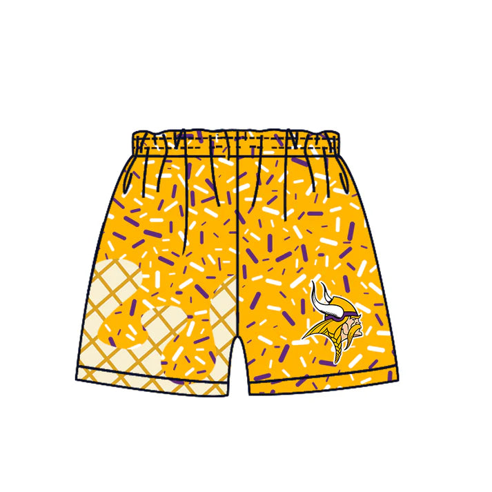 7.8  Custom Moq 3 Baby Girls YIKINGS Sprinkles Team Sports Shorts