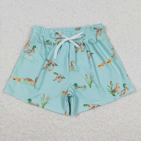 S0266 Duck light green swim trunks