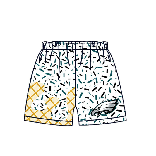 7.8  Custom Moq 3 Baby Girls EAGLES Sprinkles Team Sports Shorts