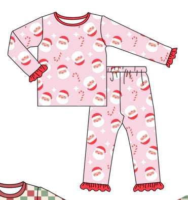 12.17 Custom order MOQ 3pcs each design baby girl clothes santa claus girl christmas outfit
