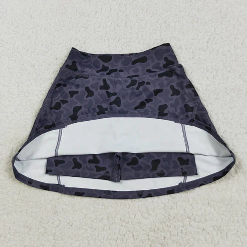 8.13 GLK0130 Baby Girls Western Dark Gray Ducks Camo Yoga Skorts Bottom