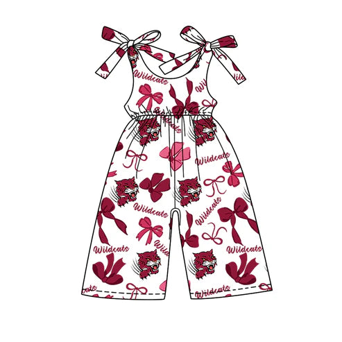 7.31 Custom Moq 5 Baby Girls Wildcats team Straps Jumpsuits Rompers