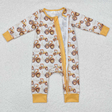 3.13 LR1789 RTS baby boy clothes truck boy winter romper-bamboo