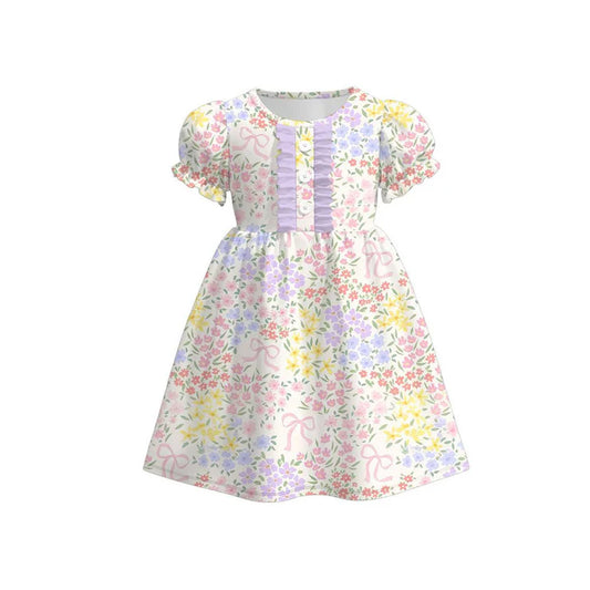 12.1 MOQ:5pcs GSD3270 pre-order toddler girl clothes floral girl summer dress