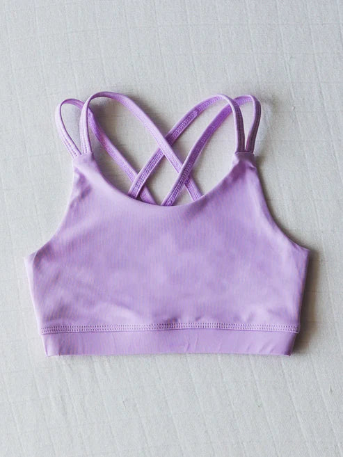 4.17 GT1002 Baby Girls Lavender Strap Yoga Vest Top Preorder