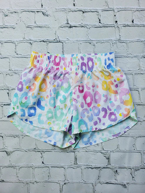 4.11 SS0532 Baby Girls Colorful Leopard Biking Shorts Bottoms Preorder
