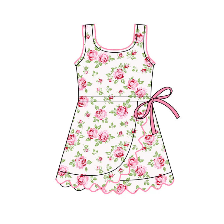 11.15 MOQ：5pcs GSD3093 pre-order toddler clothes rose girl yoga summer dress