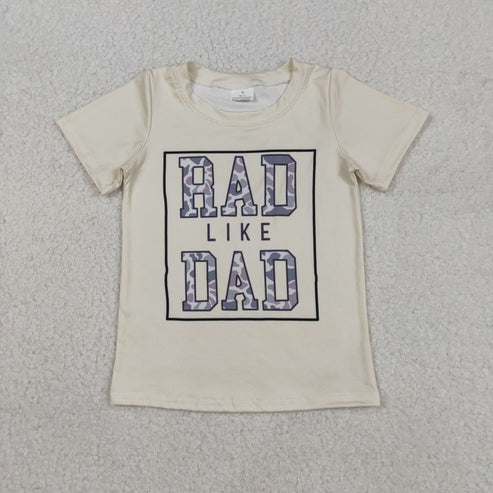 12.3 BT1416 Baby Boys Short Sleeve Camo Rad Like Dad T-shirts Top