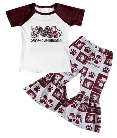 5.13 custom team short sleeve pants outfit for baby girls clothes