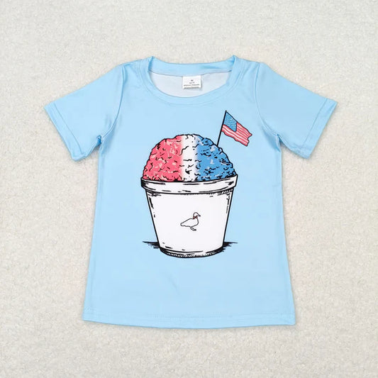 3.11  BT0648 RTS baby boy clothes smoothie 4th of July patriotic boy summer tshirt