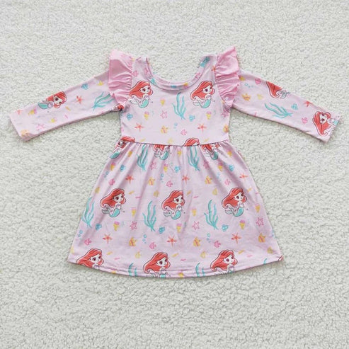 6.26 Sibling Baby Girls Princess Ruffle Long Sleeve Dresses