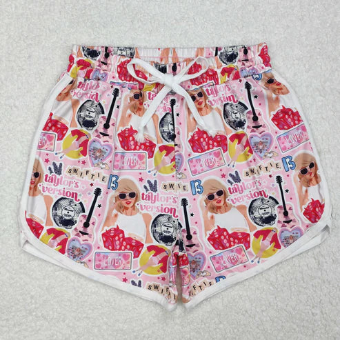 3.15 SS0420 Adult Women Pink Singer Lover Summer Shorts
