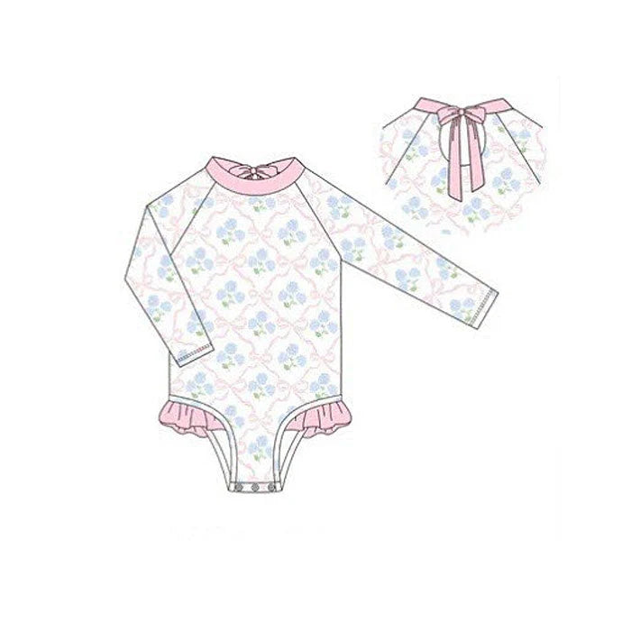 12.5 MOQ:5pcs S0655 pre-order baby girl clothes flower girl summer swimsuit beach wear