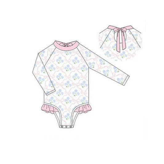 12.5 MOQ:5pcs S0655 pre-order baby girl clothes flower girl summer swimsuit beach wear