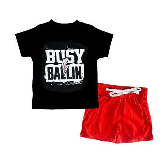 L-3.5 BSSO1318 Baby Boys Baseball Shirt Top Cotton Shorts Clothes Sets Preorder