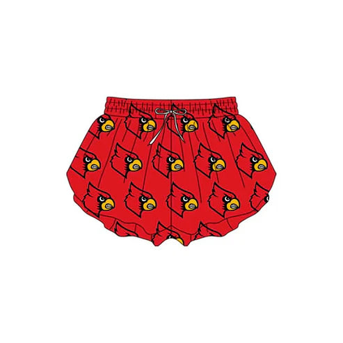 8.30 Custom Moq 5 Baby Girls red cardinals Team Ruffle Shorts