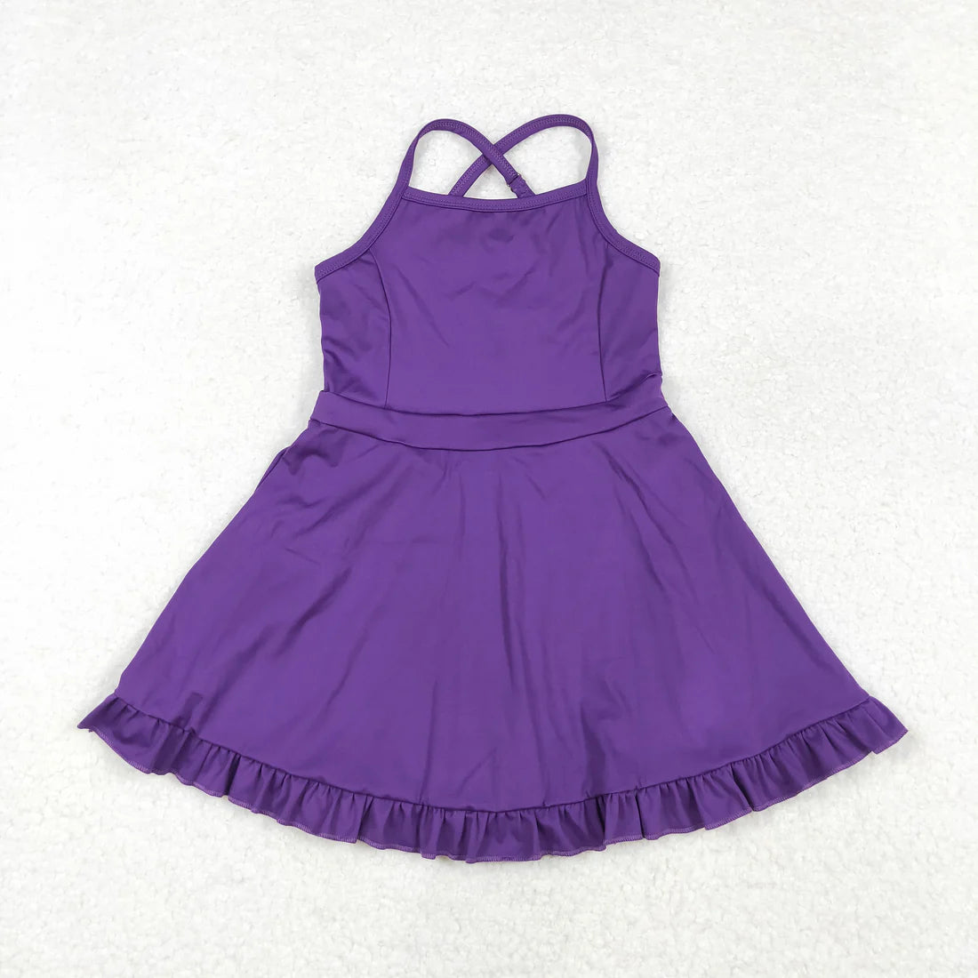 L-3.3 S0454 Baby Girls Purple Athletic Active Wear Knee Length Dress