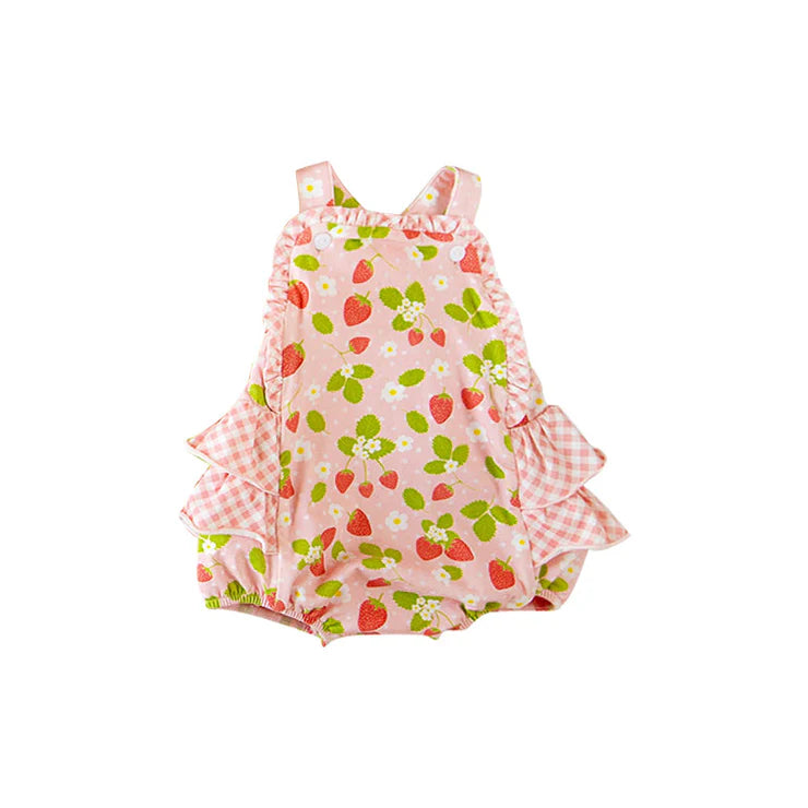 11.22 MOQ:5pcs SR3595 pre-order baby girl clothes strawberry girl summer bubble