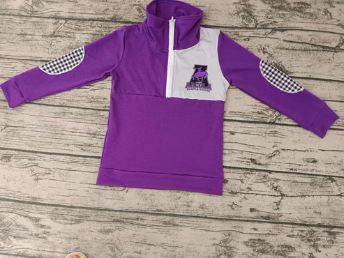 4.28 Preorder moq 3 Baby Boys Team Purple Pullover Shirt Tee Shirts