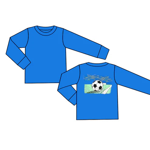 6.2 BT0948 Baby Boys Blue Football Long Sleeve Tee Shirts Tops Preorder