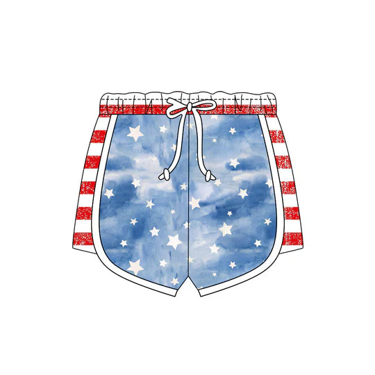 12.26 MOQ：5pcs SS0778 pre-order baby girl clothes baseball print girl 4th of July summer shorts
