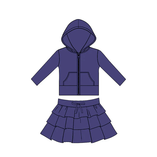 11.24 MOQ:5pcs GLD1524 pre-order baby girl clothes purple toddler girl yoga skirt outfit