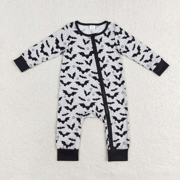 3.13 LR1096 RTS baby girl clothes bat girl halloween romper -Bamboo