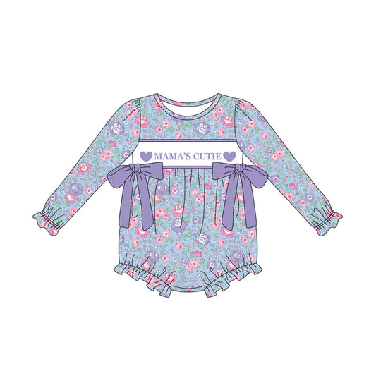 9.27  LR2702 Baby Girls Mamas Cutie Flowers Bows Ruffle Rompers Preorder