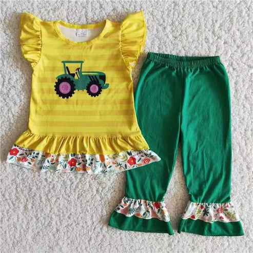 5.23 B9-16 Truck Short Sleeve + Green Trousers Suit