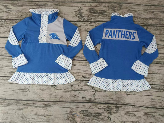 4.30 Preorder moq 3 Baby Girls Team Pan Blue Pullover Shirt Tee Shirts