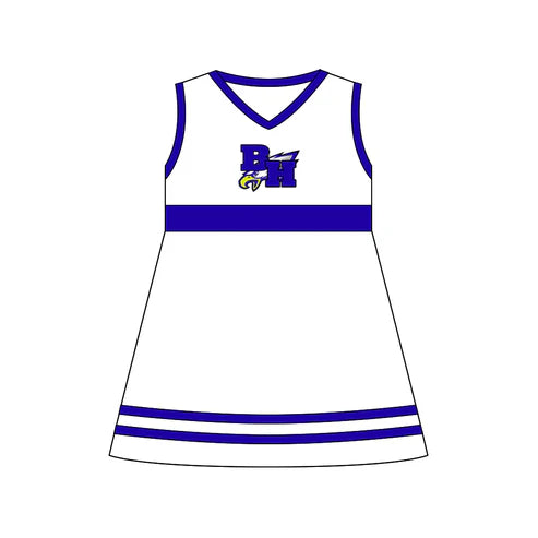 6.25 Custom Moq 3 Baby Girls BH Bird White Team Knee Length Dresses