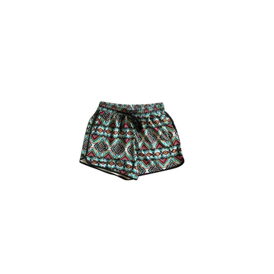 L-3.6 SS0449 Baby Girls Western Green Aztec Shorts Bottoms Preorder