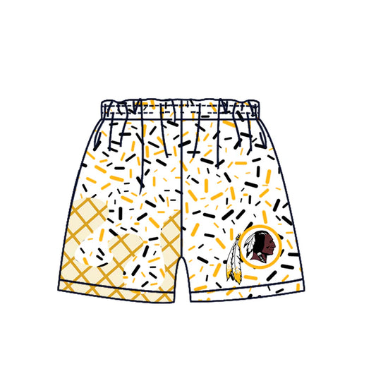 7.8 Custom Moq 3 Baby Girls REDSKINS Sprinkles Team Sports Shorts