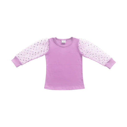 3.25 GT0961 Baby Girls Lavender Sequin Long Sleeves Shirts Top Preorder
