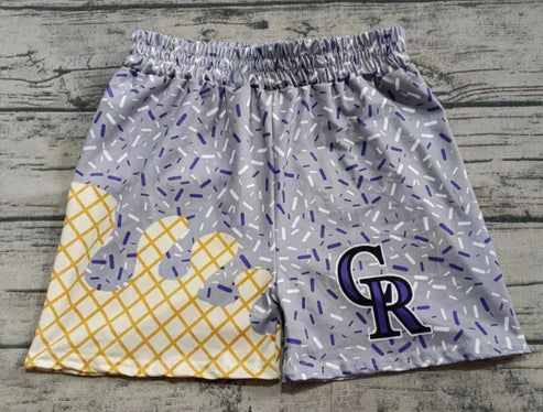 5.2 Baby Boys Gray Team CR Shorts Bottoms Preorder(moq 3)