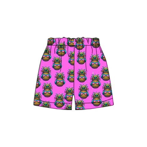 5.16 Preorder Moq 3 Baby Boys Team Pineapple Sports Shorts