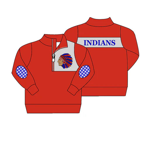 8.8 Custom Moq 5 Indian Team Baby Boys Long Sleeve Zip Pullover Shirt Tops