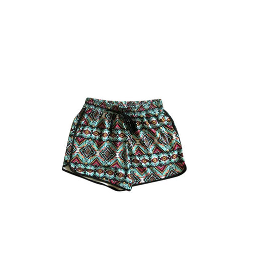 L-3.6 SS0452 Adult Women Western Aztec Summer Shorts Preorder