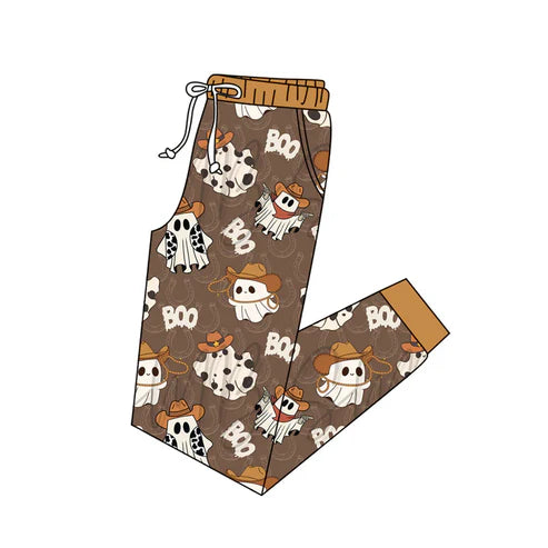 6.10 Custom Moq 3 Adult Women Halloween Western Boo Ghost Jogger Pants