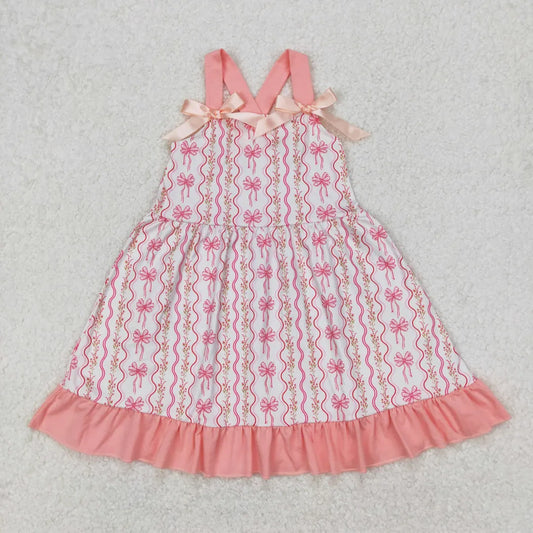 3.21 GSD1950 RTS GIRL CLOTHES GIRL BOW DRESS TODDLER SUMMER CLOTHES
