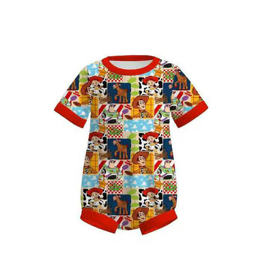 12.9 MOQ:5pcs SR3719 pre-order baby boy clothes cartoon print boy summer bubble