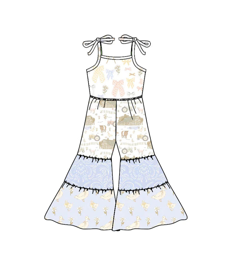 11.22 MOQ:5pcs SR3586 pre-order baby girl clothes farm life girl summer jumpsuit
