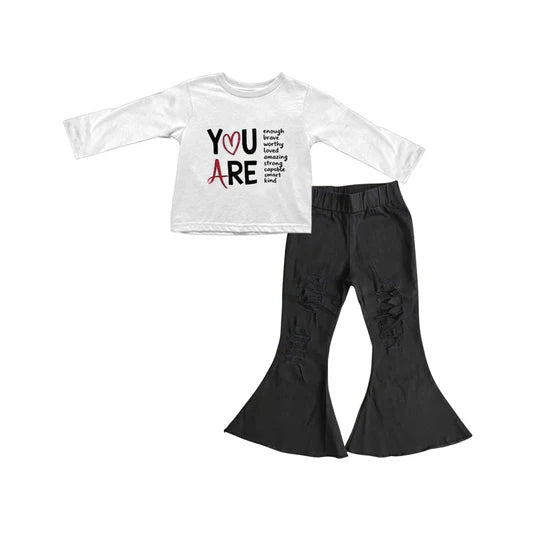 12.23 MOQ：5pcs GLP3244 pre-order toddler girl clothes heart print girl winter set