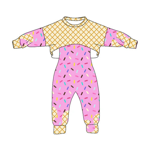 8.11 Custom Moq 5 Baby Girls Long Sleeves Drip Shirt Top Jumpsuit 2 Piece Team Clothes Sets