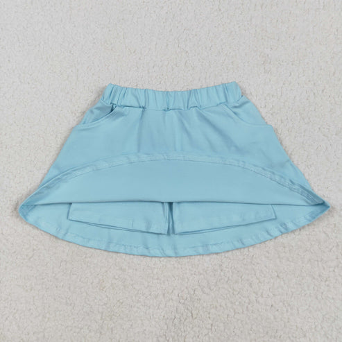 5.9 GLK0065 Baby Girls Aqua Pocket Yoga Active Wear Skort