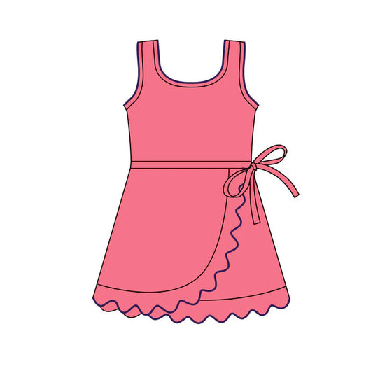 11.6 MOQ：5pcs GSD3035 pre-order toddler clothes pink girl yoga summer dress